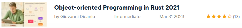 Pictures · Pluralsight — Object-oriented Programming in Rust 2021 2023-4