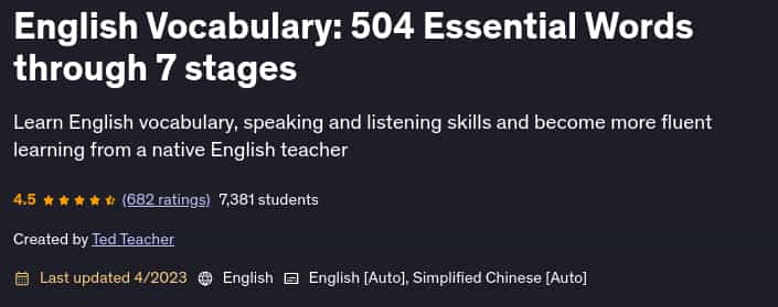 Imágenes · El vocabulario inglés: 504 Palabras esenciales a través 7 Etapas 2023-4