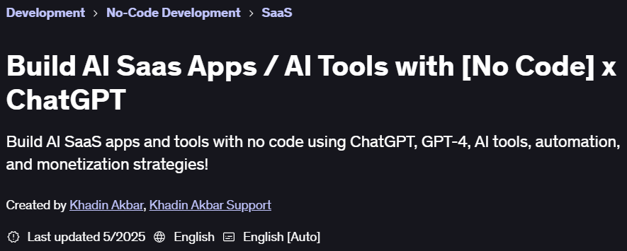 Pictures · Udemy — Build AI Saas Apps / AI Tools with [No Code] x ChatGPT 2023-8