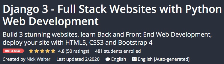 Pictures · Udemy — Django 3 – Full Stack Websites with Python Web Development 2020-2