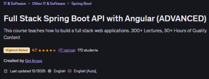 Pictures · Udemy — Full Stack Spring Boot API with Angular (ADVANCED) 2025-12