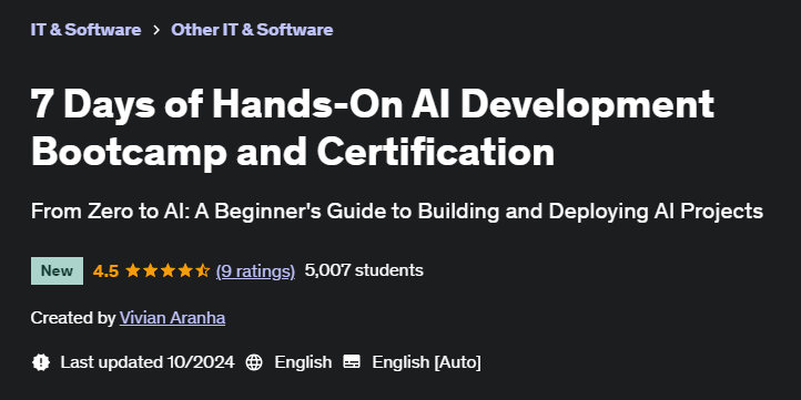 Pictures · Udemy — 7 Days of Hands-On AI Development Bootcamp and Certification 2024-10