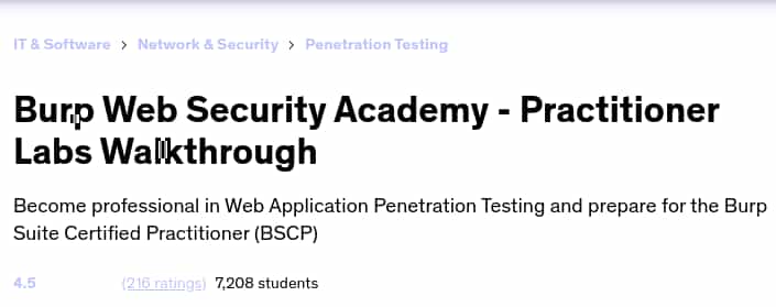 Pictures · Udemy — Burp Web Security Academy – Practitioner Labs Walkthrough 2025-3