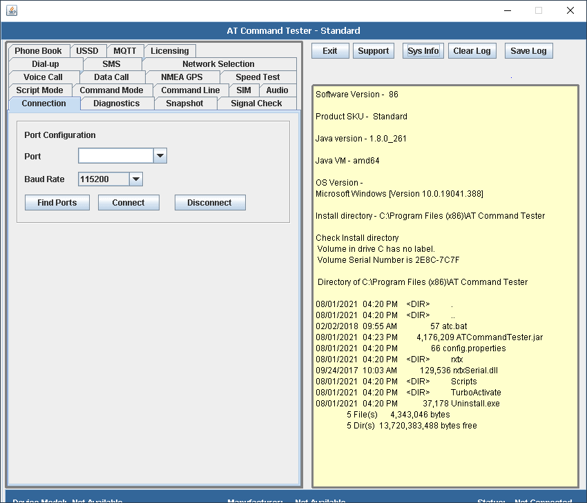 Pictures · AT Command Tester Suite 86