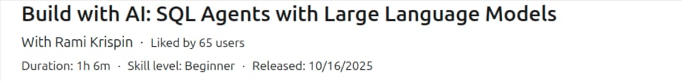 चित्र · बनाने के साथ AI: SQL बड़े भाषा मॉडल के साथ एजेंट 2025-10