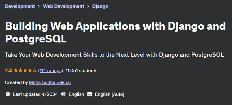 Pictures · Udemy — Building Web Applications with Django and PostgreSQL 2024-3