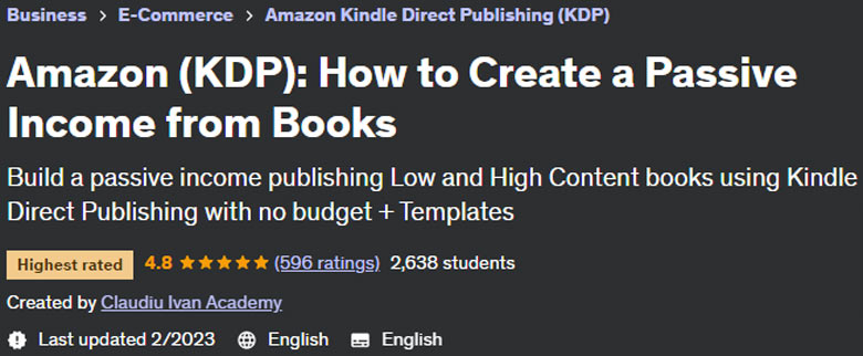 Pictures · Udemy — Amazon (KDP): How to Create a Passive Income from Books 2023-2