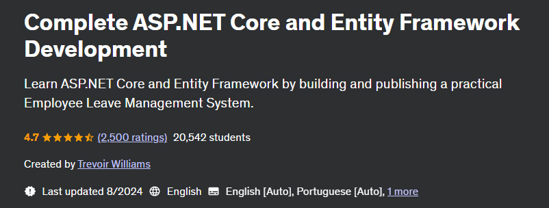 Pictures · Udemy — Complete ASP.NET Core and Entity Framework Development 2024-8