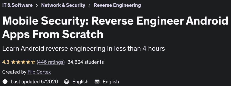 Pictures · Udemy — Mobile Security: Reverse Engineer Android Apps From Scratch 2020-5