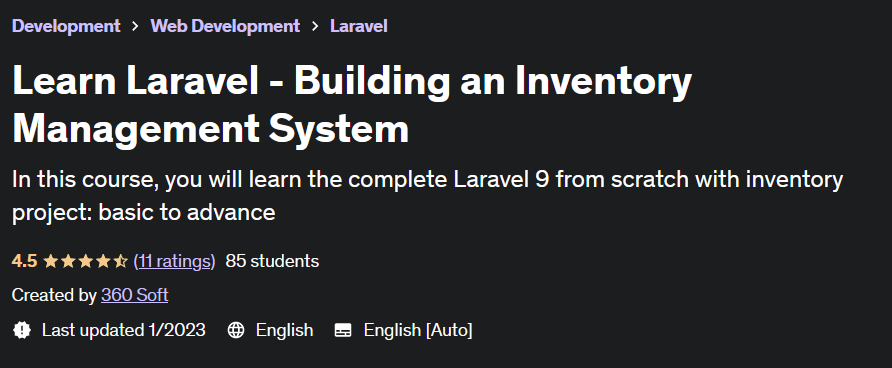 Pictures · Udemy — Learn Laravel – Building an Inventory Management System 2022-9