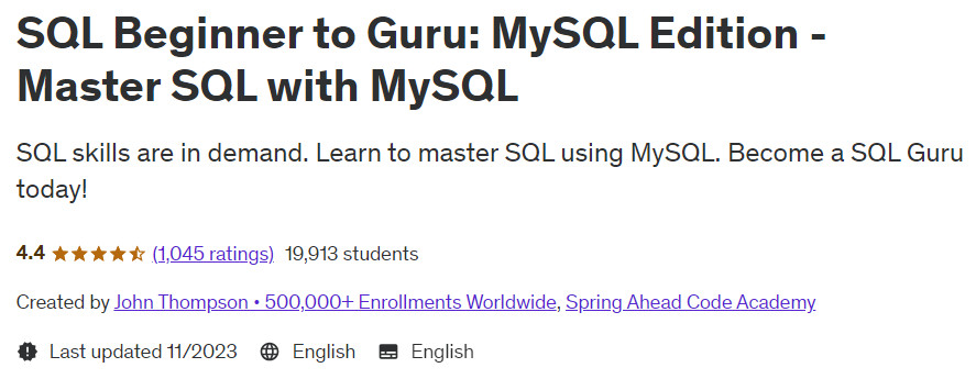 Pictures · Udemy — SQL Beginner to Guru: MySQL Edition – Master SQL with MySQL 2019-3