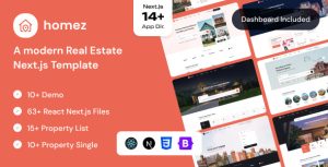 Themeforest – Homez – Real Estate NextJS Template 1.4