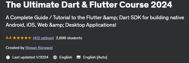 Pictures · The Ultimate Dart & Flutter Course 2024 2024-1
