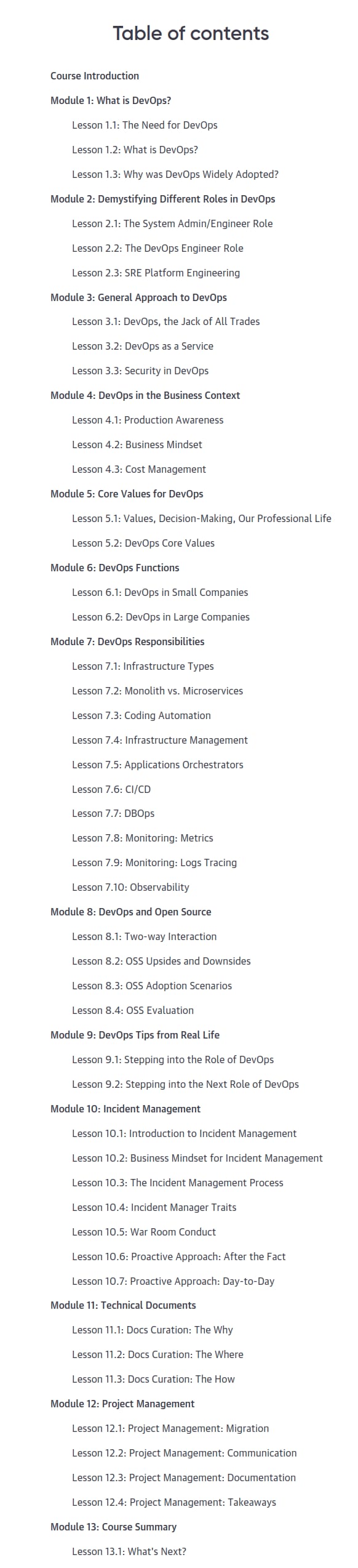 Course topics · Oreilly — Breaking into DevOps Engineering 2024-8