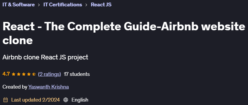 Pictures · Udemy — React – The Complete Guide-Airbnb website clone 2024-2