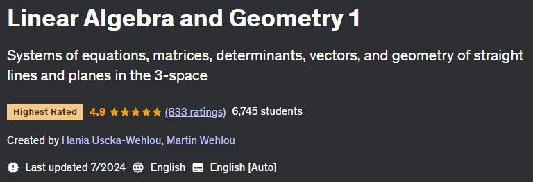Pictures · Linear Algebra and Geometry 1 2024-7