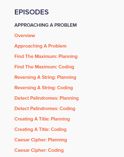 Course topics · ITProTV – Algorithmic Problem Solving 2022-9