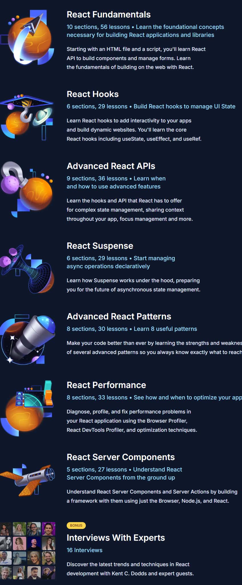 コースのトピック · エピソード React 学び React 19 エピック React V2 2024-9