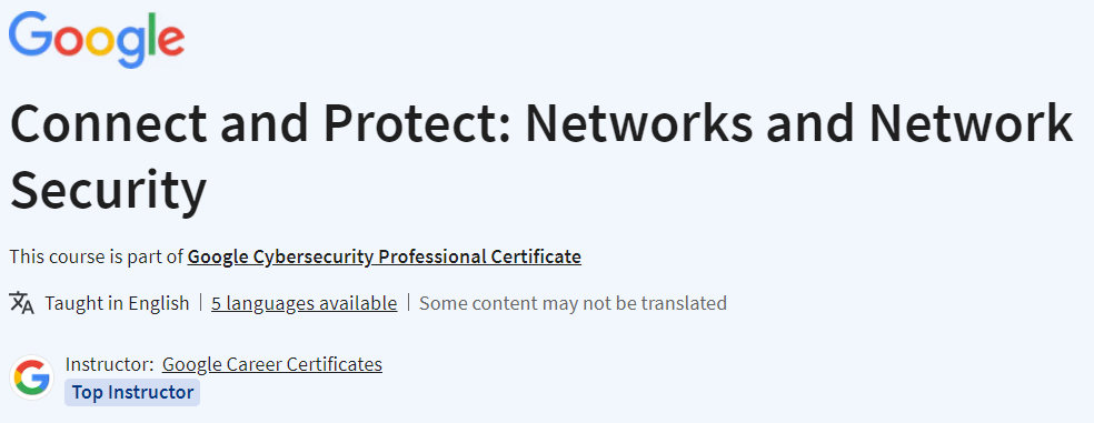 Pictures · Coursera — Connect and Protect: Networks and Network Security 2023-5