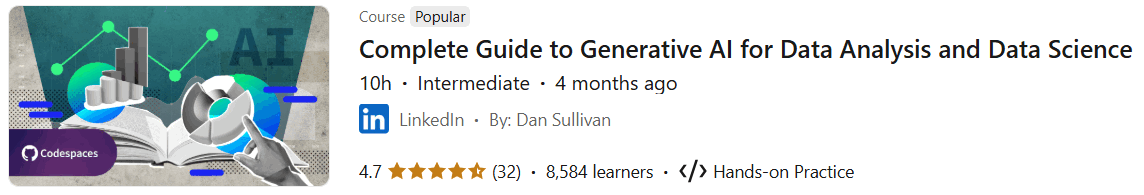 Pictures · LinkedIn — Complete Guide to Generative AI for Data Analysis and Data Science 2024-9