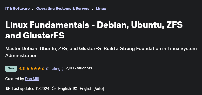 Pictures · Linux Fundamentals – Debian, Ubuntu, ZFS and GlusterFS 2024-11