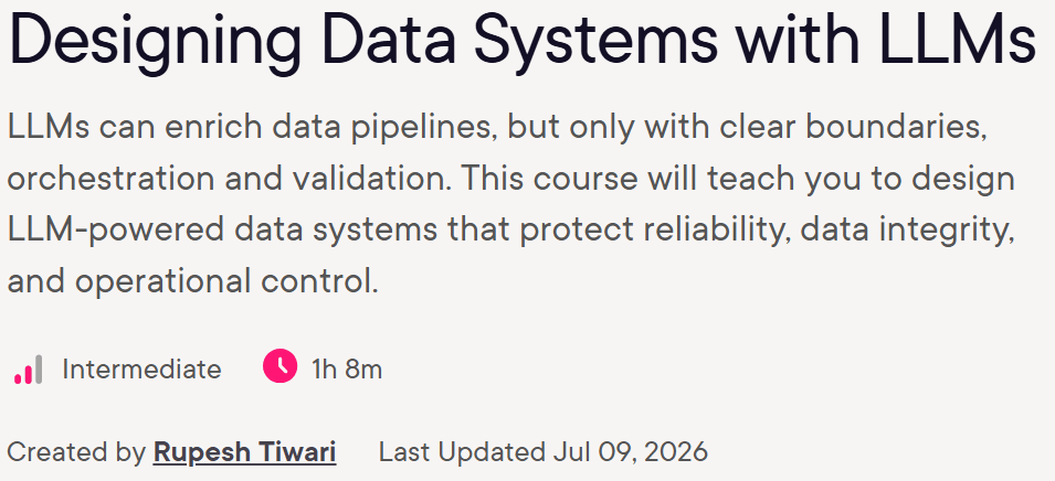 Pictures · Designing Data Systems with LLMs 2026-7
