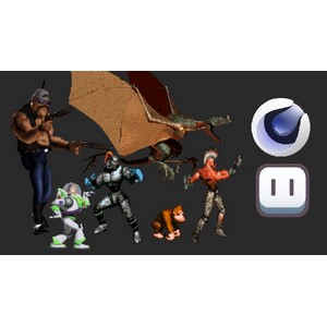 2D Character Animation Sprites in Cinema 4D and Aseprite 2023-10