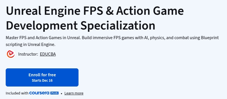تصاویر · Unreal Engine FPS اور ایشن گیمز کی ترقی کی خصوصیات 2025-12