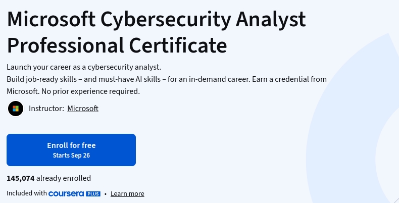 Bilder · Microsoft Cybersecurity Analyst professionelles Zertifikat 2026-10