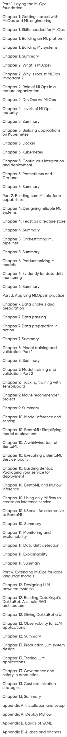 Kursthemen · Oreilly – Machine Learning Platform Engineering, Video Edition 2026-2