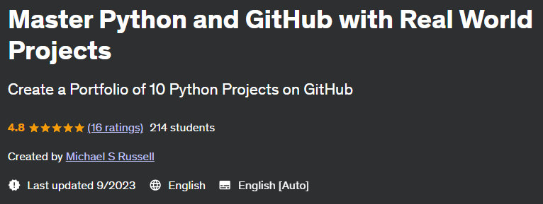 Pictures · Udemy — Master Python and GitHub with Real World Projects 2023-9