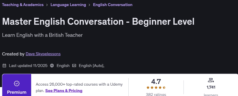 Pictures · Udemy — Master English Conversation – Beginner Level 2025-11