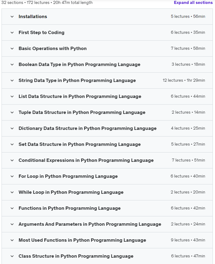 Course topics · Python- Numpy & Pandas Python Programming Language Libraries 2023-5