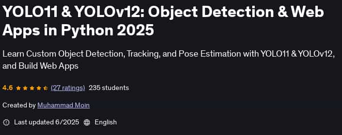 Pictures · Udemy — YOLO11 & YOLOv12: Object Detection & Web Apps in Python 2025 2025-6