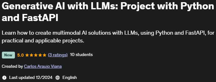 Pictures · Generative AI with LLMs: Project with Python and FastAPI 2024-12