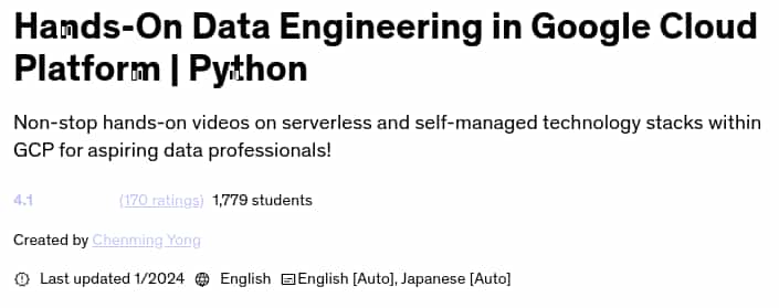 Pictures · Hands-On Data Engineering in Google Cloud Platform | Python 2024-1