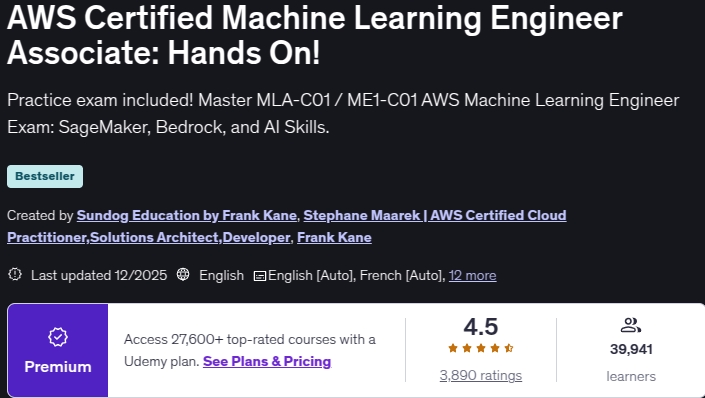 Pictures · AWS Certified Machine Learning Engineer Associate: Hands On! 2025-12