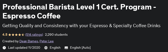 Pictures · Udemy — Professional Barista Level 1 Cert. Program – Espresso Coffee 2020-11
