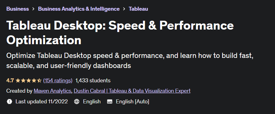 Pictures · Tableau Desktop: Speed & Performance Optimization 2022-1