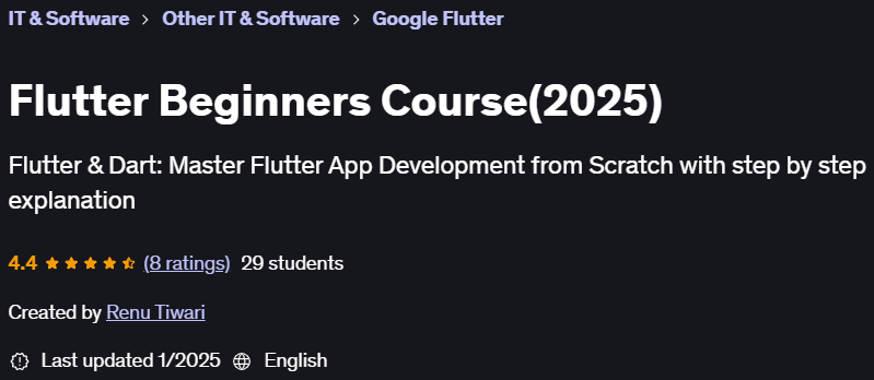 Pictures · Flutter Beginners Course(2025) 2025-1