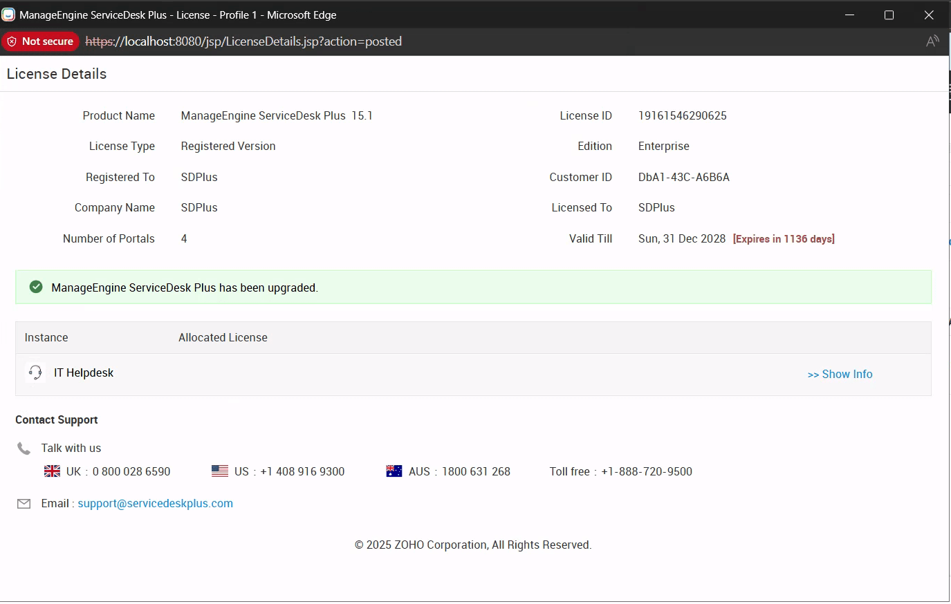 Images · ServiceDesk plus Enterprise 15.0