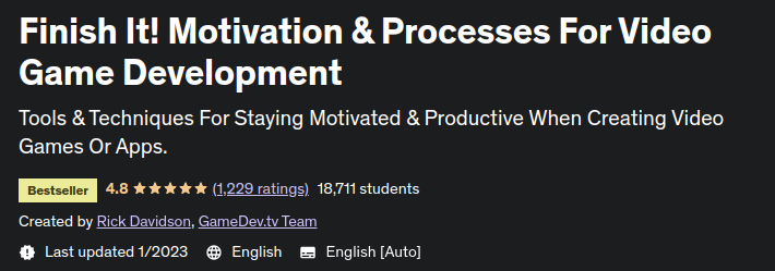 Pictures · Udemy — Finish It! Motivation & Processes For Video Game Development 2021-8