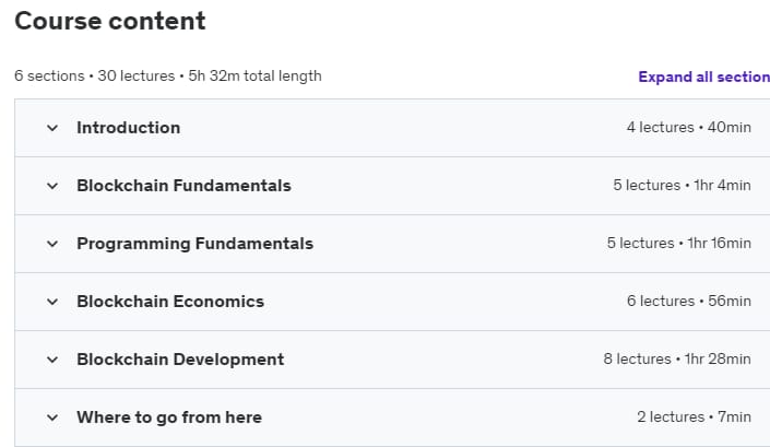 Course topics · Udemy — Web3 Development for Beginners – NO CODING SKILLS required 2023-3