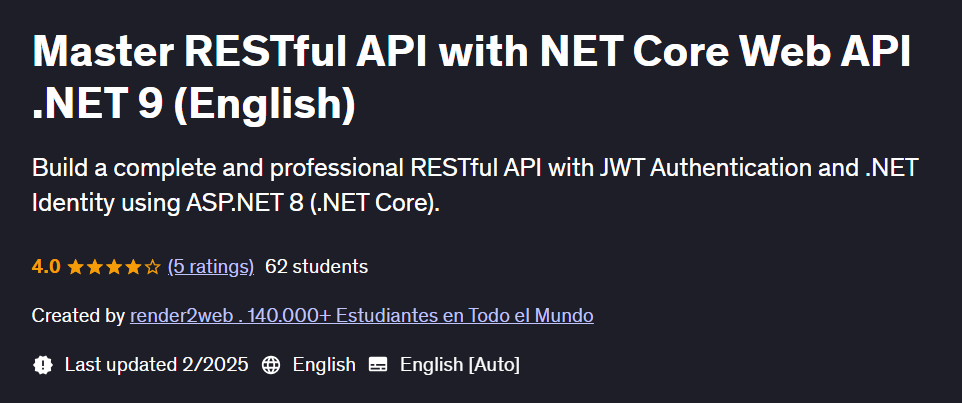 Pictures · Udemy — Master RESTful API with NET Core Web API .NET 9 (English) 2025-2