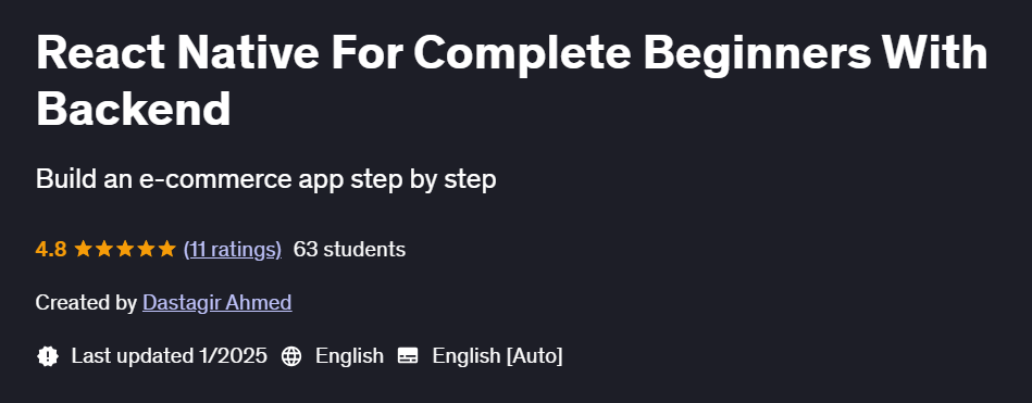 Pictures · React Native For Complete Beginners With Backend 2025-1