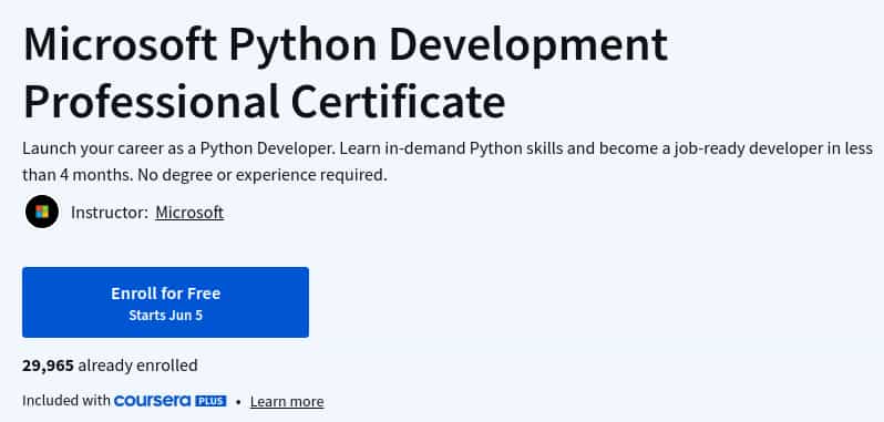 Pictures · Coursera — Microsoft Python Development Professional Certificate 2025-6