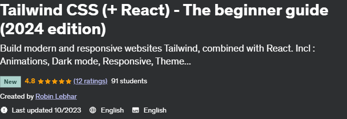 Pictures · Udemy — Tailwind CSS (+ React) – The beginner guide (2024 edition) 2023-10