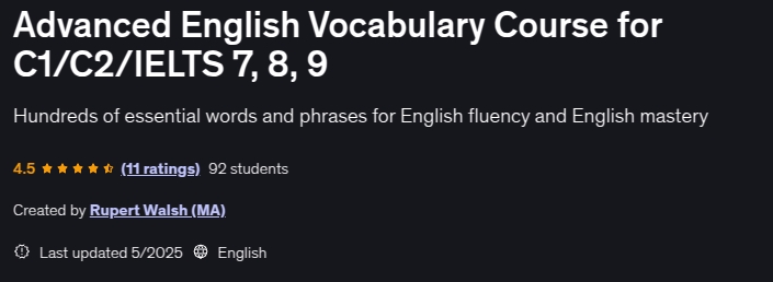 تصاویر · C1 / C2 / IELTS کے لئے اعلی درجے کی انگریزی الفاظ کا کورس 7, 8, 9 2025-5