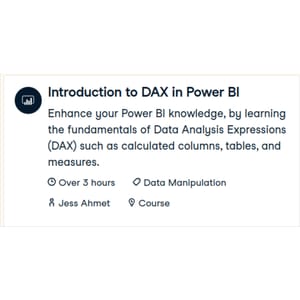 Datacamp — Introduction to DAX in Power BI 2024-11