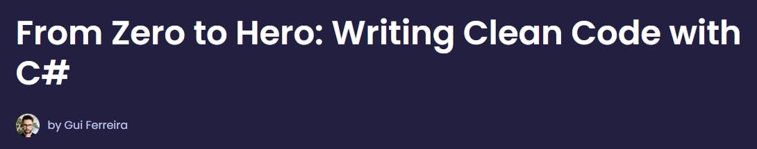 Pictures · Dometrain — From Zero to Hero: Writing Clean Code with C# 2024-6
